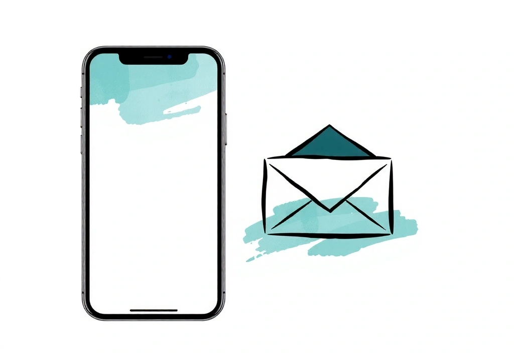 Schematyczna ikona kontaktu: telefon i e-mail