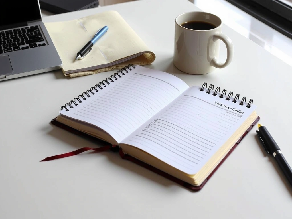 Notatnik z checklistą w miejscu pracy